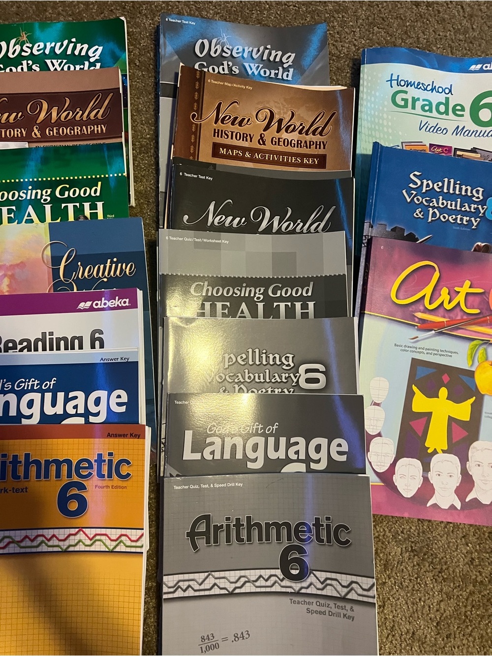 Abeka Grade 6 Homeschool Curriculum Book Set - (complete teachers kit) - Picture 4 of 5